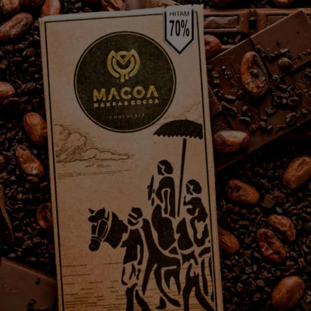 

MACOA - COKELAT HITAM 70% - DARK CHOCOLATE 70% - COUVERTURE - COKELAT BAR 100gr