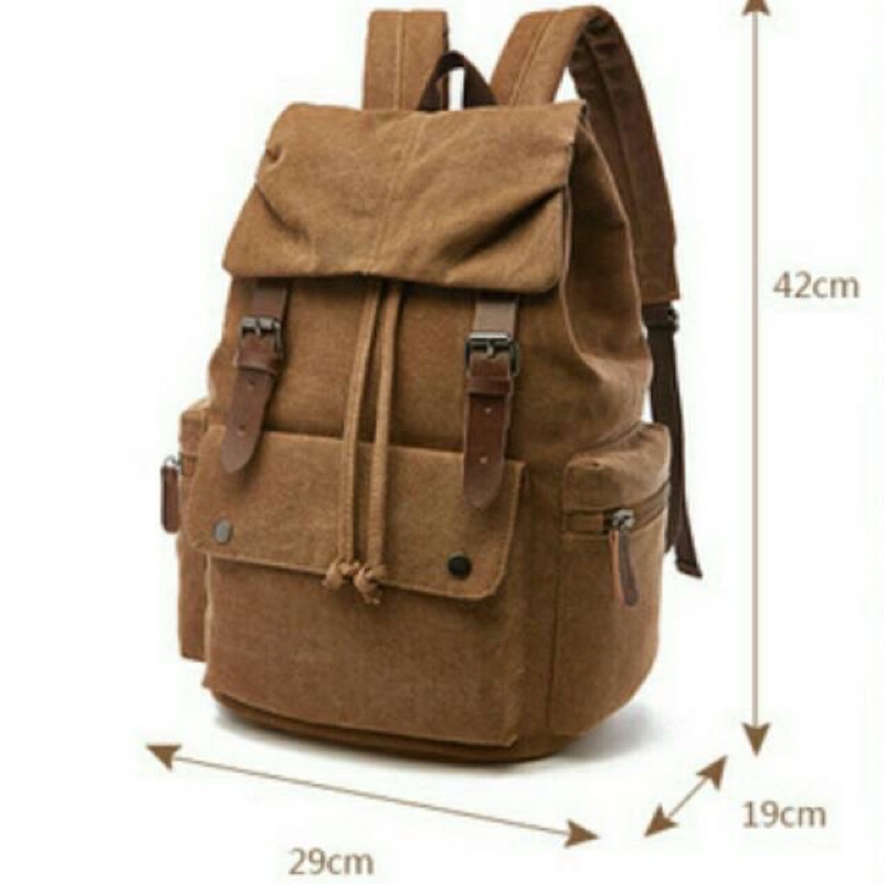 Tas gemblok serut - kanvas mugu 6048 - Tas Ransel Sekolah - Tas Kerja - Tas Kuliah - Tas Laptop