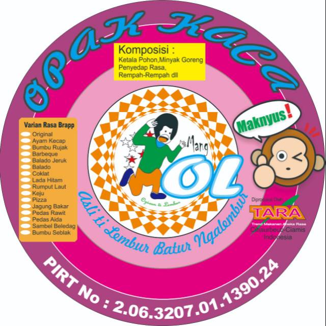 

Kiripik kaca. Pikca. Opak mang ol