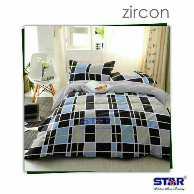 Sprei katun lokal star zircon biru