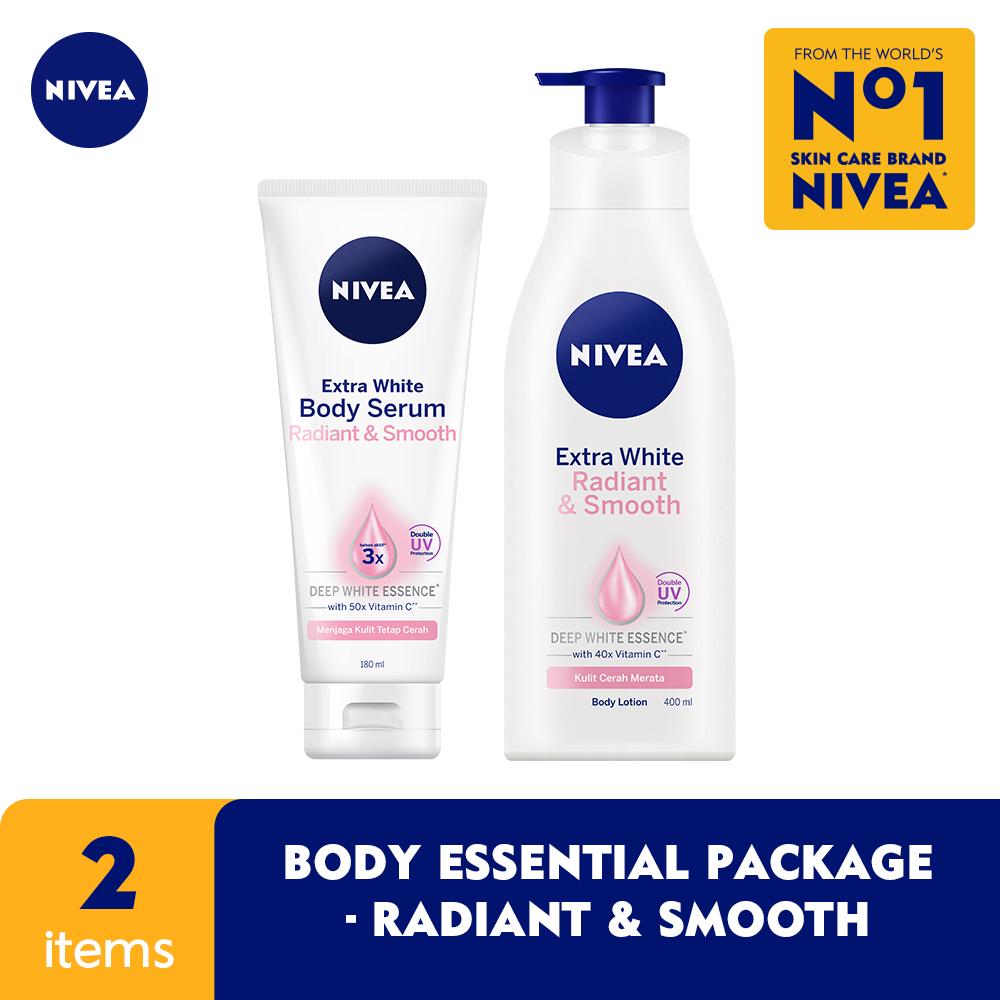 NIVEA Body Lotion + Body Serum Extra White Radiant  