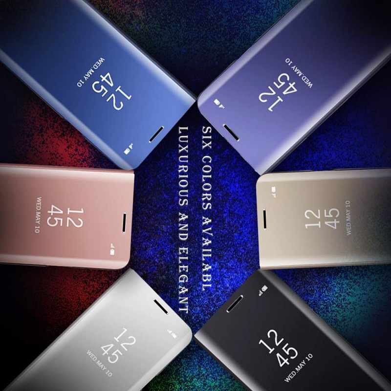 Vivo Y20s VivoY20s Flip Clear View Standing Cover Smart Mirror Case Casing