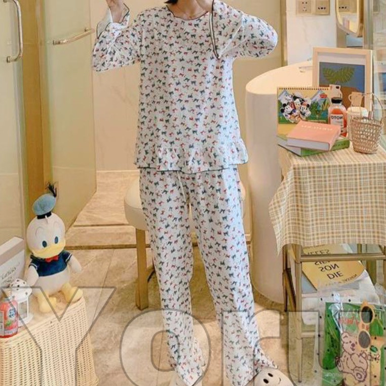 Pamelo Cod baju tidur PP/3/4 import/20 corak/baju tidur import/fashion wanita/baju tidur murah/bangk-PPN2 Pita full