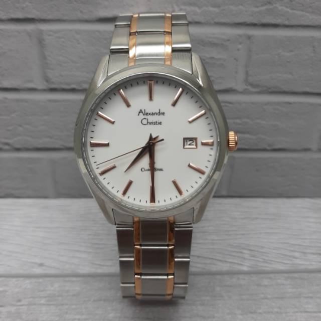ALEXANDRE CHRISTIE PRIA AC 8554 MD ORIGINAL ( SILVER COMBI ROSEGOLD )
