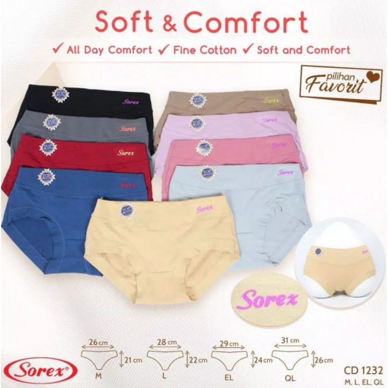 Celana dalam wanita  sorex 1232 soft and comfort