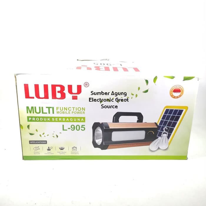 Luby L905 Paket Emergency Solar Tenaga Surya Panel Emergency Senter 2B