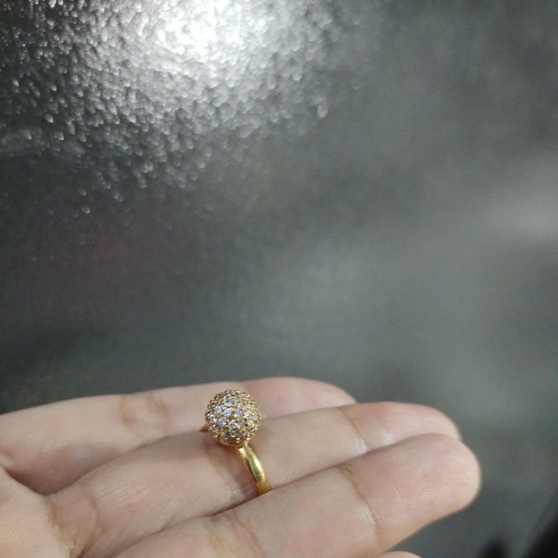 cincin DIOR bola mata putih (ubs300/sz14)