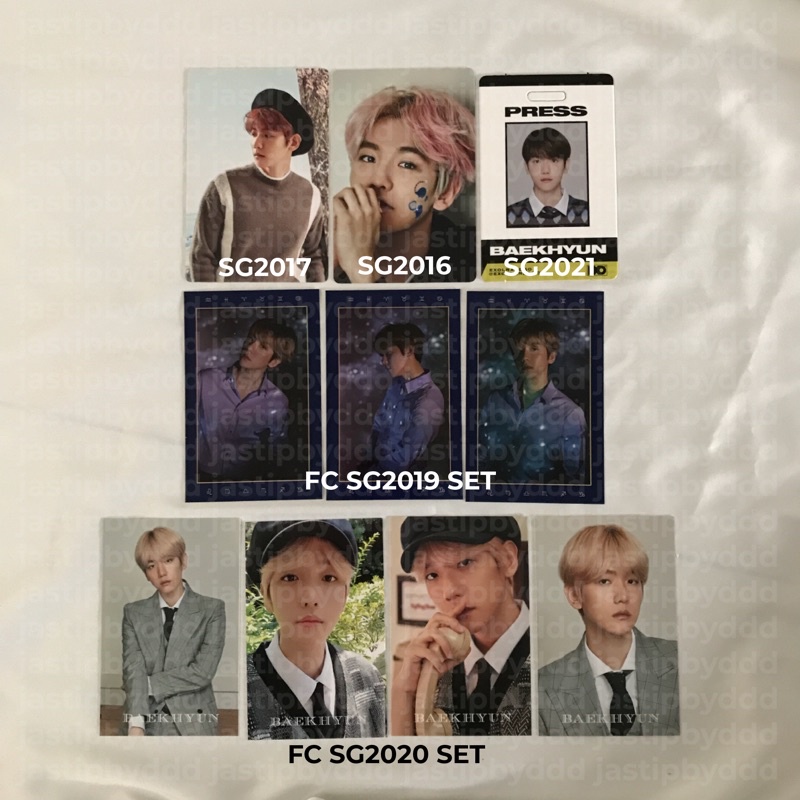 PC SEASONS GREETINGS BAEKHYUN BBH FC FORTUNE CARD SG18 SG19 SG20 SG21 PHOTOCARD