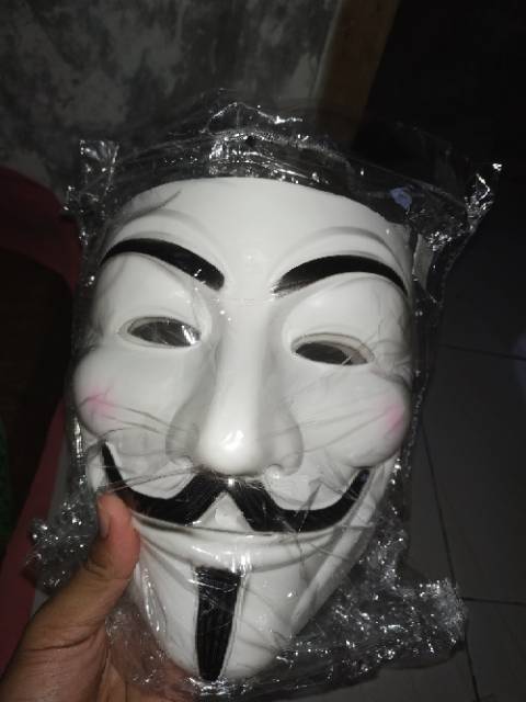 (Gratis Packing BOX) Topeng anonymous topeng hacker topeng mainan anak topeng pesta topeng vendetta