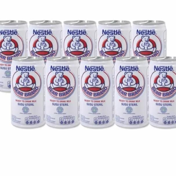 

[COD] [10 Kaleng @189ml] Bear Brand Susu Beruang Susu Steril Susu Cair [COD]