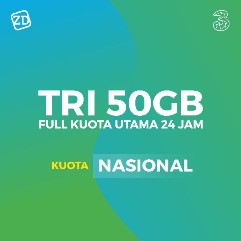 Paket Tri 50GB Full 24 Jam Tanpa Pembagian