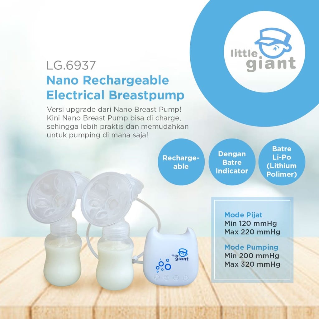 Little Giant Nano Rechaggeable Electric Breast Pump (LG6937) - Pompa Asi Elektrik