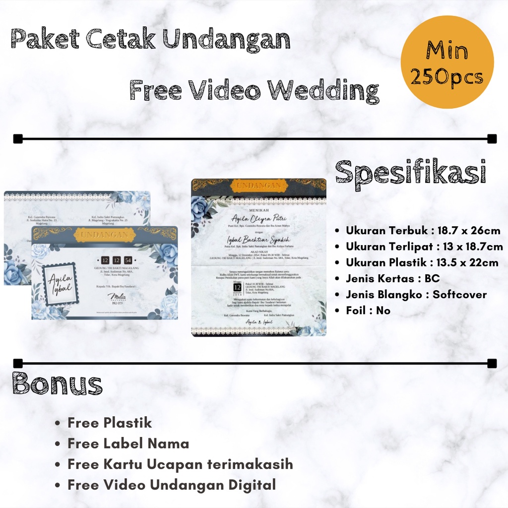 Paket Cetak FREE Video Undangan Digital Pernikahan MALIQ 79