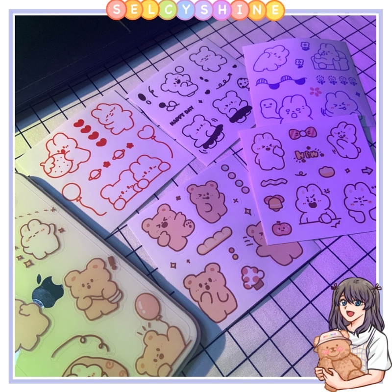 

[SELCYSHINE] STICKER DECO (ISI 5) / Sticker Waterproof / Sticker Deco / Sticker Freebies / Sticker Botol / Sticker gambar Lucu Teddy / Sticker Teddy Anak-Anak