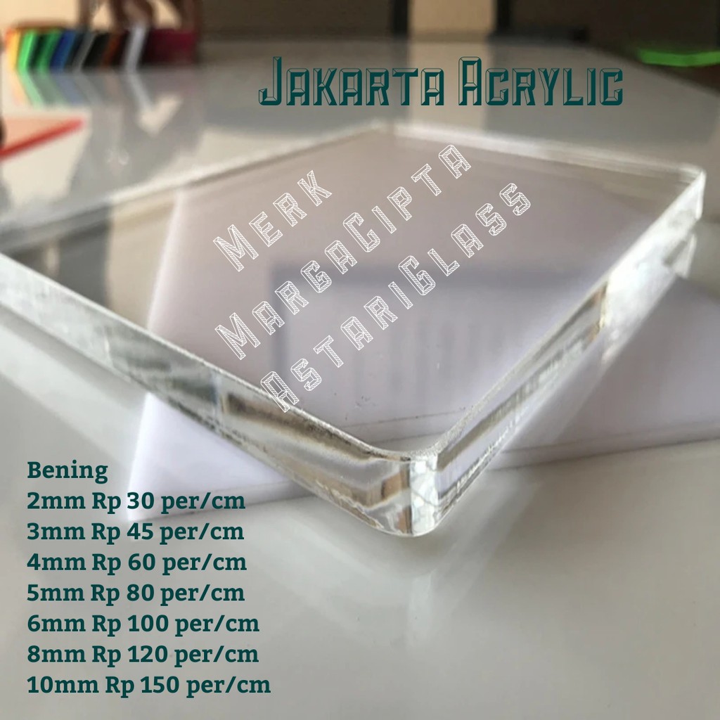 PREMIUM Acrylic 2mm Laser Cutting Bening Transparan Potongan Akrilik Custom