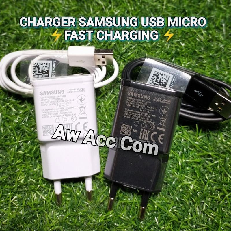 Charger Samsung Micro Usb Adaptive Fast Charging J1 J2 J3 J4 J5 J7 Prime J7 Pro A6 A6+ A01 A02 A03 A10 A10S