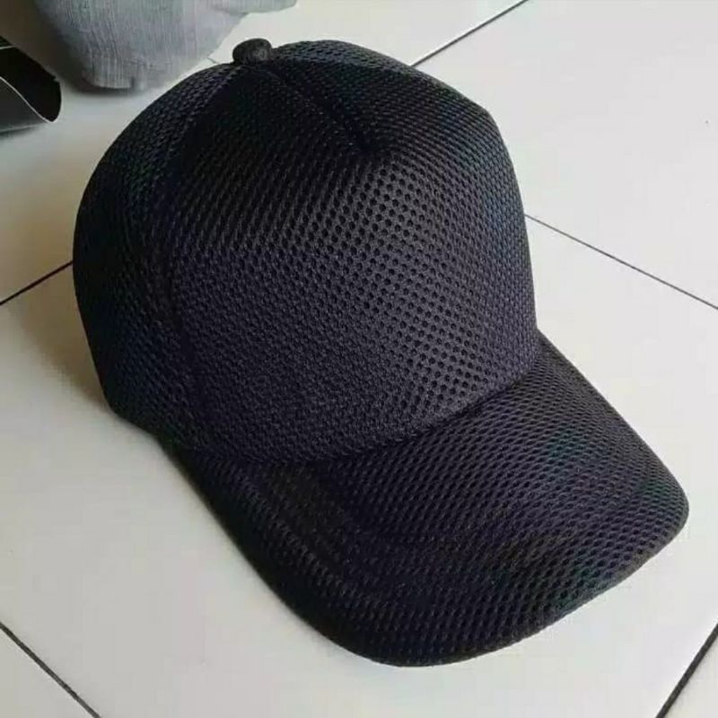 Topi Jaring Hitam Polos