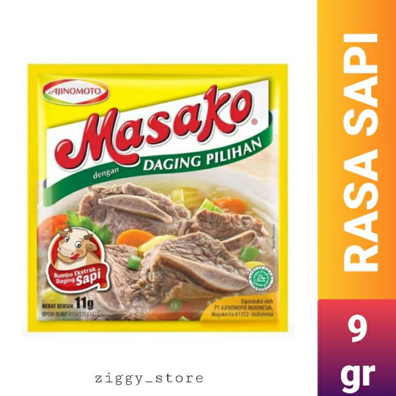 

Masako Rasa Sapi Sachet 9 gr / Kaldu Bubuk Masako 9 gr