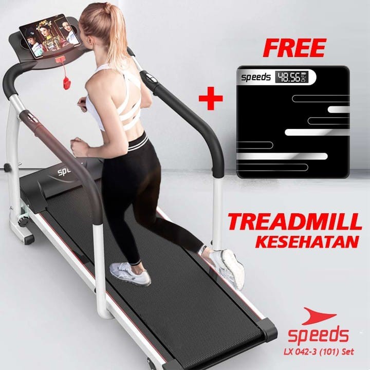 Alat Fitnes Treadmill Elektrik 2.0 Mesin Lari Olahraga Gym Fitness Cardio SPEEDS 042-3 (101)