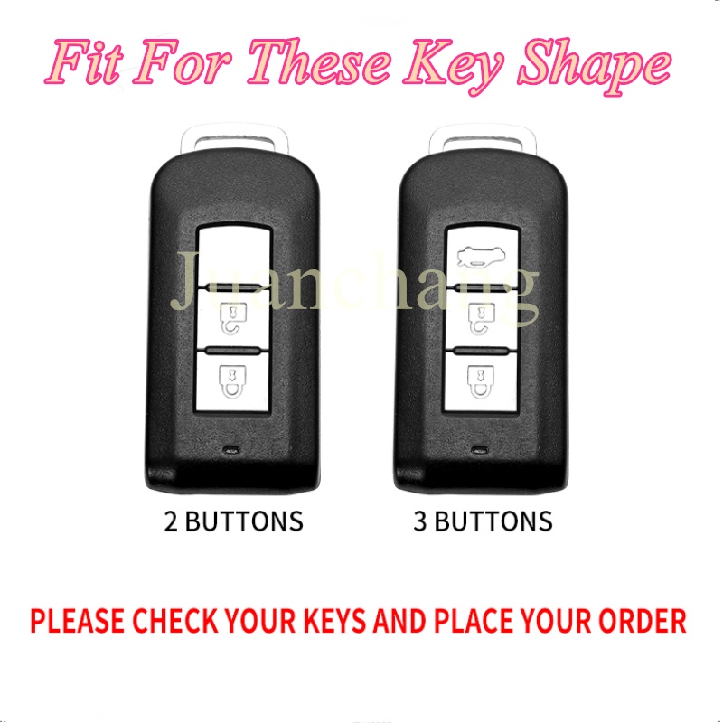 Casing Kunci Mobil Mitsubishi Outlander 3 Lancer 10 L200 ASX Colt Pajero sport ECLIPSE CROSS Mitsubishi 2x3 Tombol Paroder