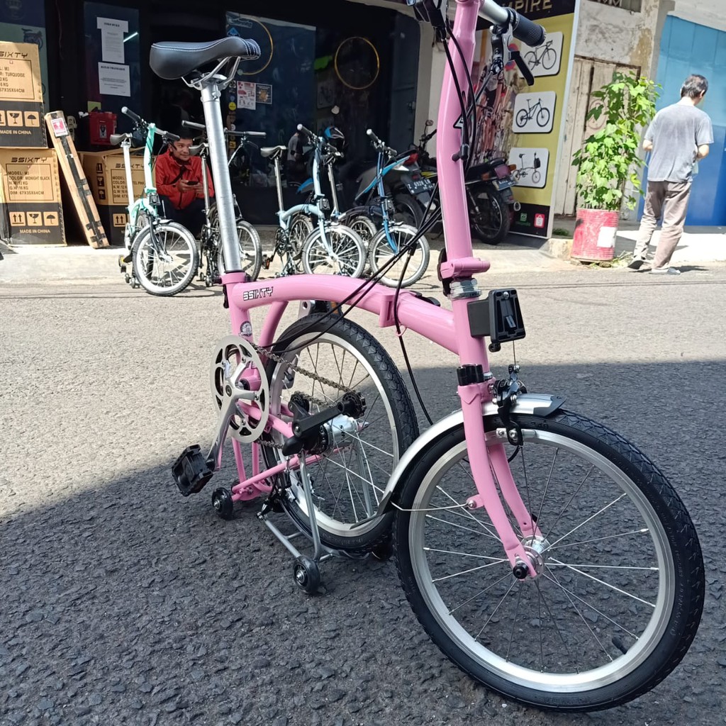 pastel pink bike