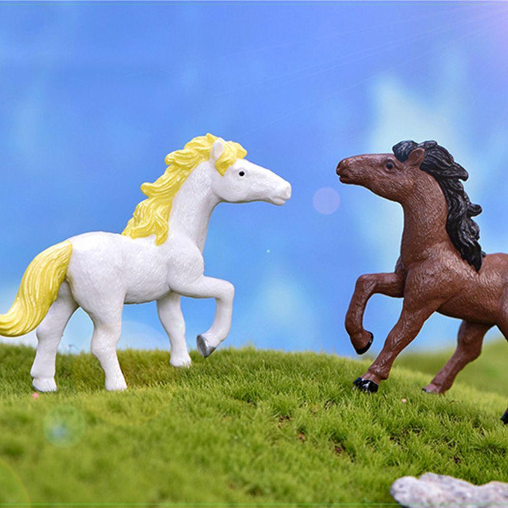 [Elegan] Patung Kuda Mini Manusia Hidup Miniatur Simulasi DIY Mainan Anak Pony Statue