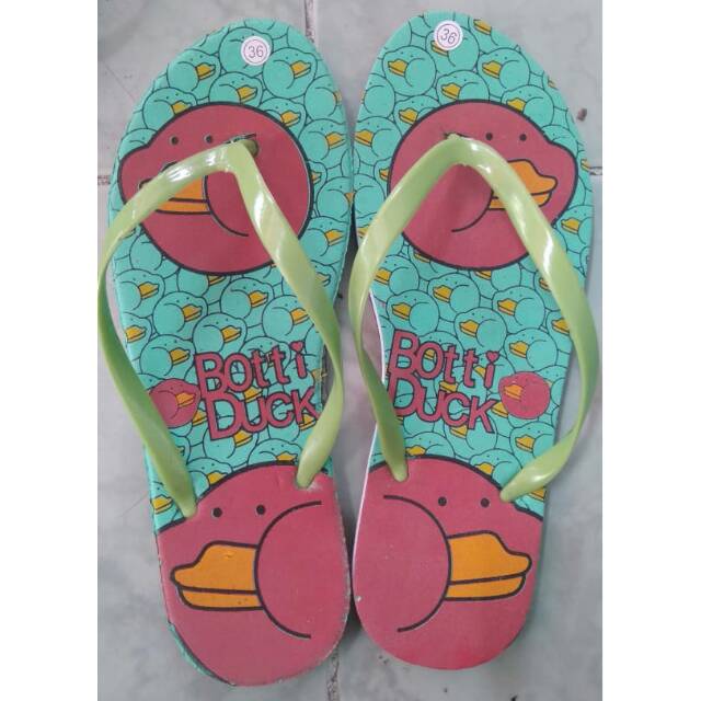 Sandal Wanita Corak Hijau