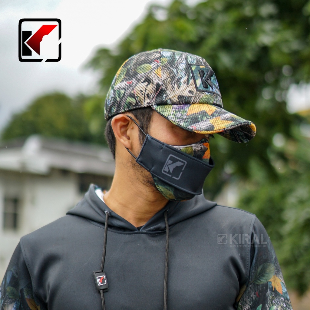 Masker Kain 4D Pria Keren Motif Army Loreng