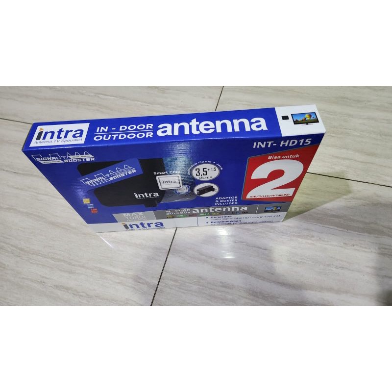 Intra Antena TV Digital Indoor + Outdoor / Dalam + Luar INT-HD15