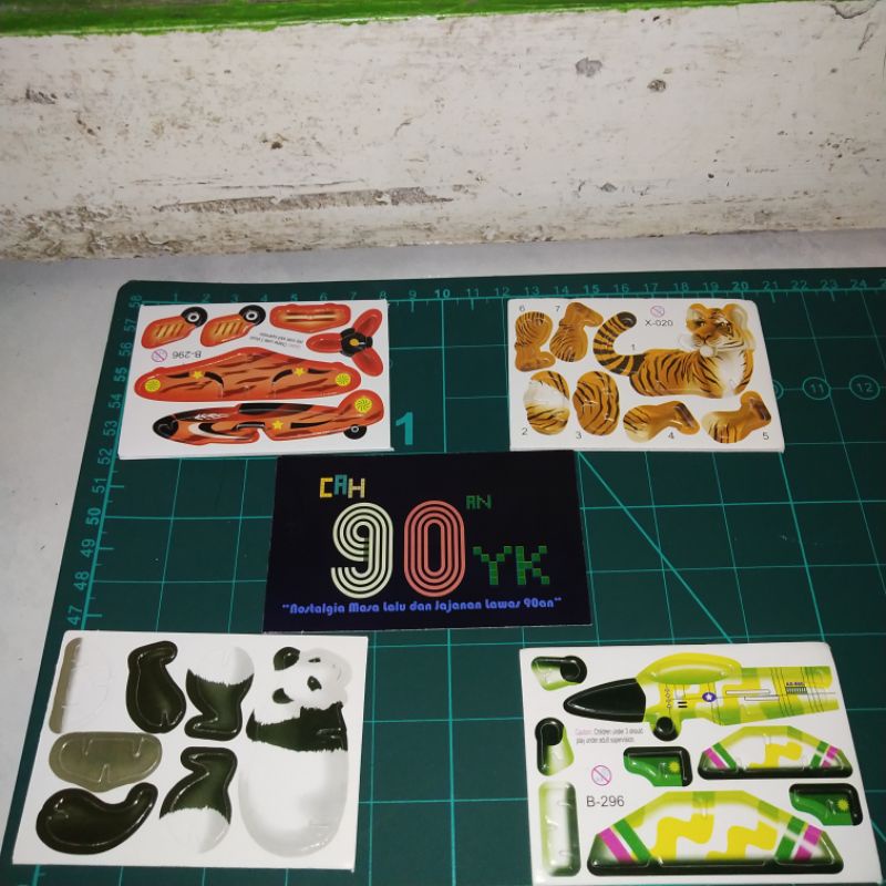 PUZZLE GABUS Mini Aneka Bentuk Hewan Liar & Pesawat Terbang. Mainan Pazel Susun JADUL Anak 90an MURA