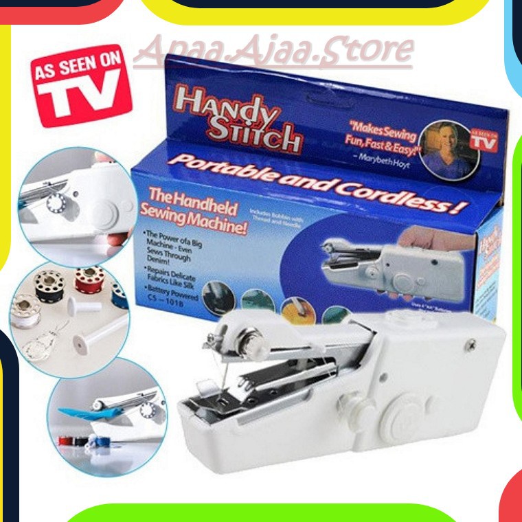 Bayar Ditempat EnName Handy Stitch Portable Handheld Sewing Machine - HG060