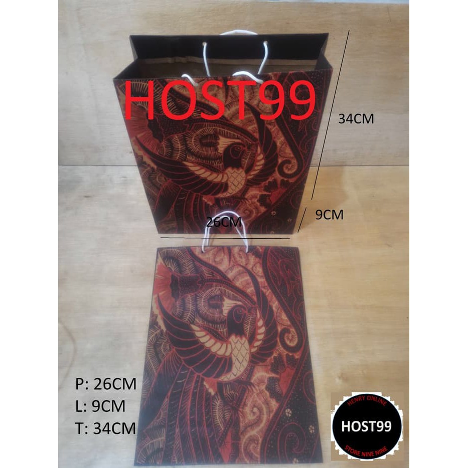 

TAS KERTAS PAPER BAG MOTIF BATIK GOODIE BAG SEDANG MEDIUM