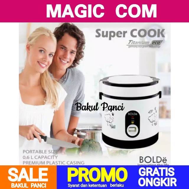 BOLDe MAGIC COM RICE COOKER Mini 3 in 1 (0,6L) SUPER COOK Bolde Original Magic Com Personal