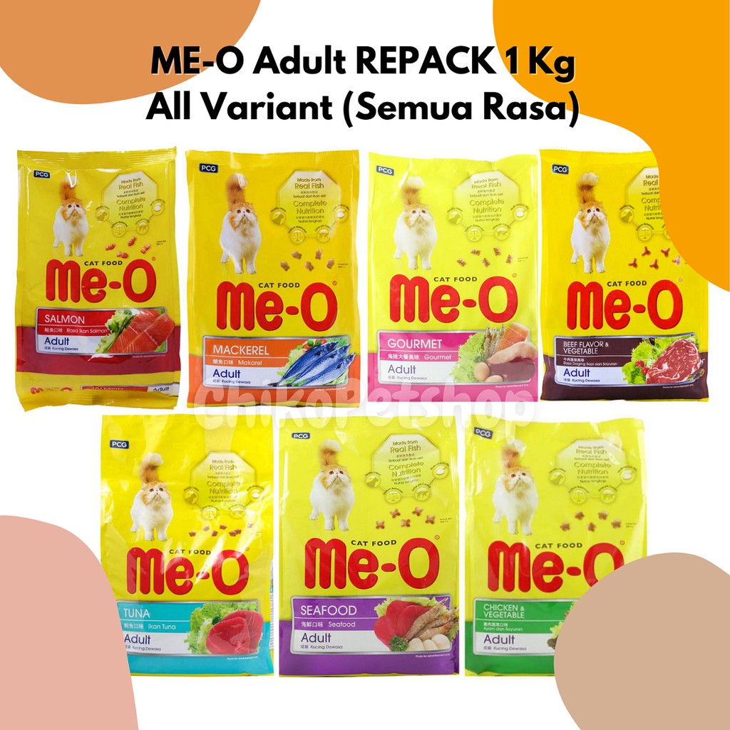 ME-O ADULT ALL VARIANT Makanan Kucing MEO Semua Rasa Kemasan 1 Kg