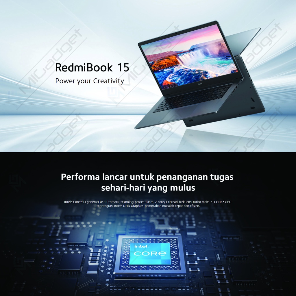 Redmibook Redmi Book 15 Core i3-1115G4 8GB RAM 256GB SSD Garansi Resmi