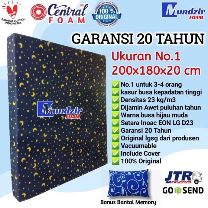 Kasur Busa Central Foam 200x180x20 Density 23 Garansi 20 Tahun