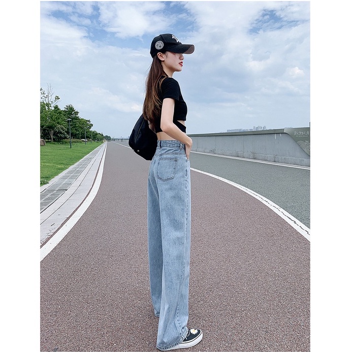 JEANS HIGHWAIST IMPORT CELANA PANTS WANITA CEWEK CULLOTE HW BAGGY DENIM