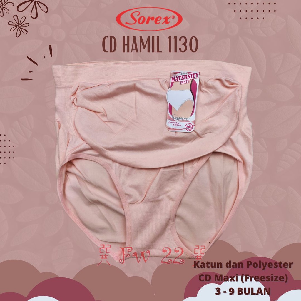 Celana Dalam Hamil Sorex 1130 Berbahan 100% Katun Lembut dan Nyaman yang Muat Hingga 9 Bulan