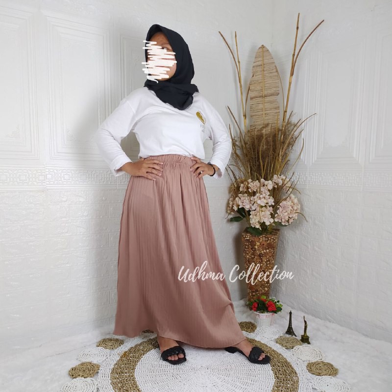 ROK PLISKET LILAC MAYUNG SIZE S-XL / BAWAHAN MUSLIM PREMIUM WARNA LILAC