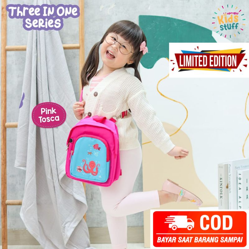 READY‼️ TAS BACKPACK ANAK // TAS ANAK 3 IN 1 -- UPRIGHT