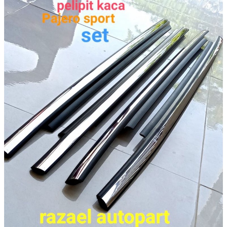 Pelipit kaca Pajero sport weather strip original set