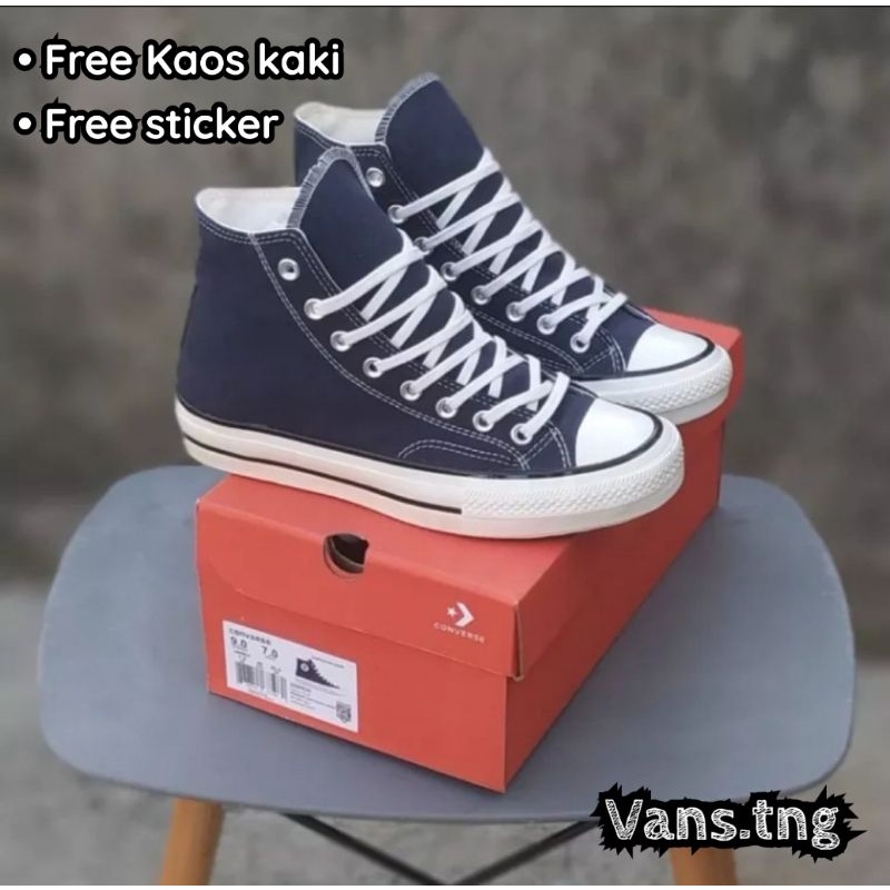 SEPATU CONVERSE 70S HI NAVY Obsidian Premium /Converse 70s Biru Navy Terlaris /Converse 70s Navy termurah