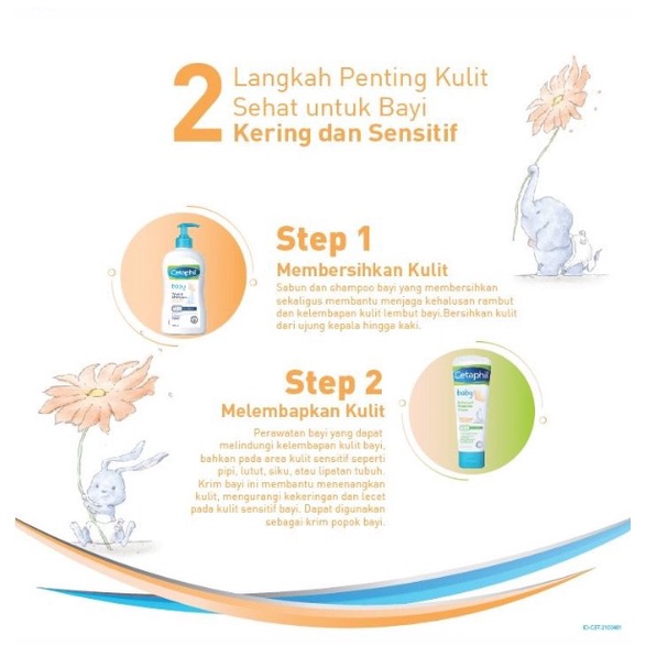 Cetaphil Baby Wash &amp; Shampoo with Organic Calendula 400ml Sabun Mandi dan Shampo untuk Perawatan Kulit Bayi