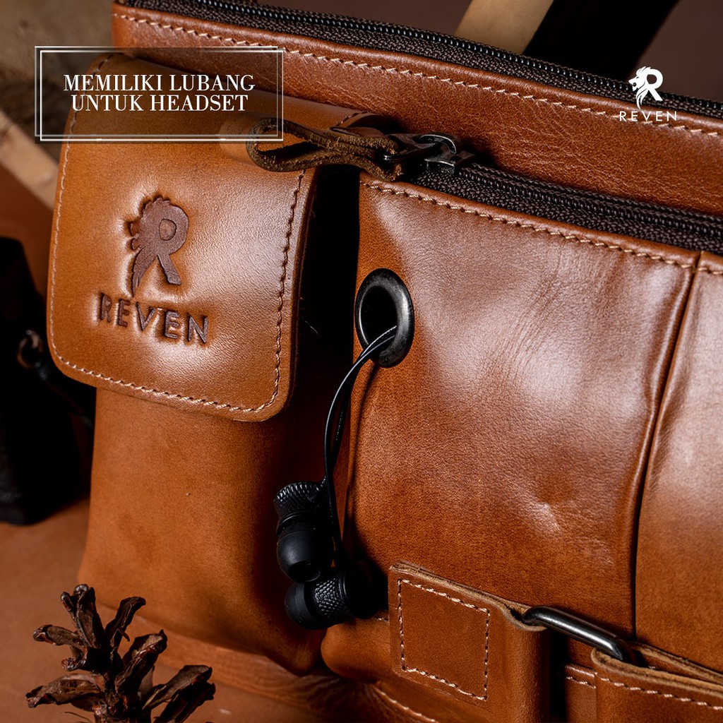 REVEN LEATHER -Waistbag  Multifungsi