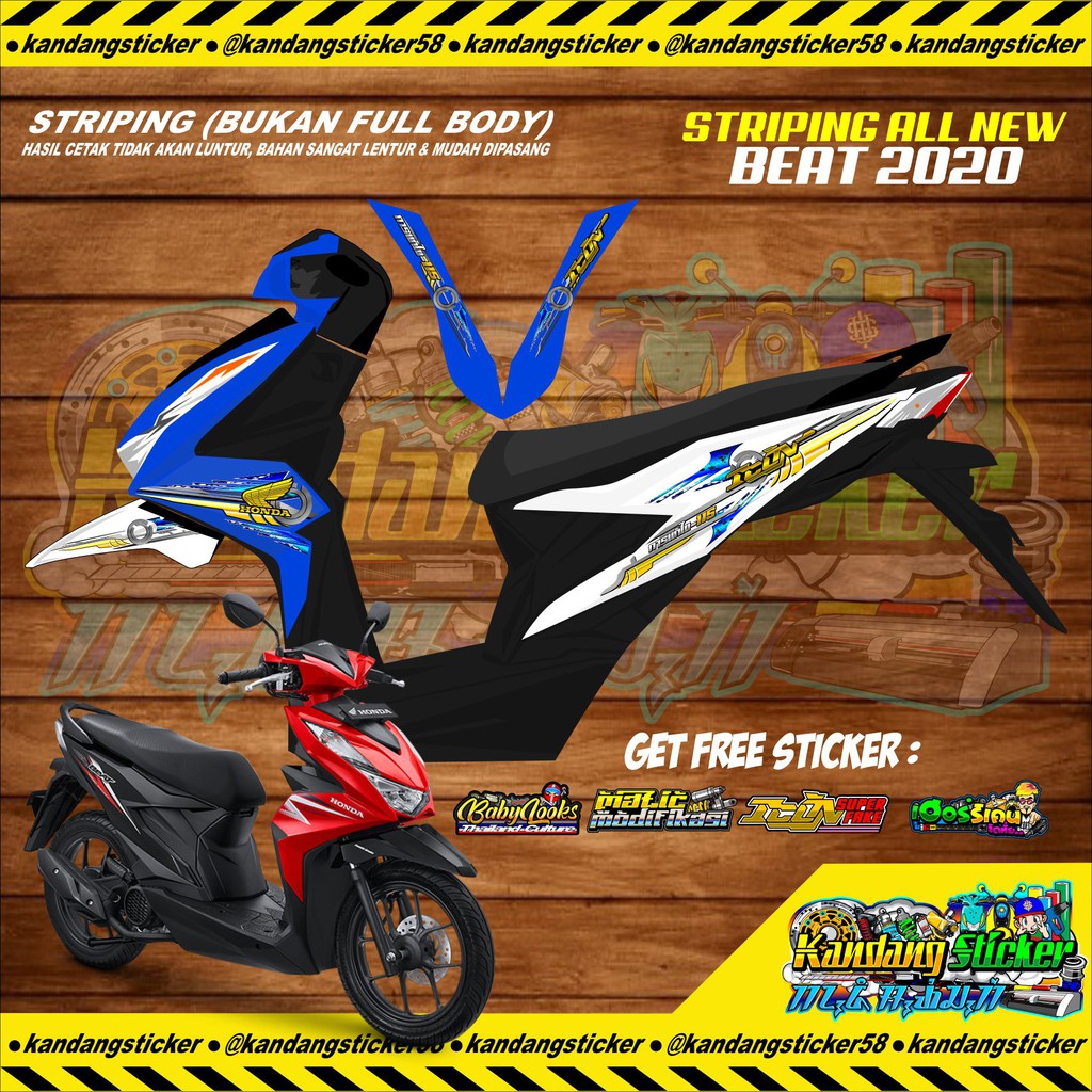 Striping Beat FI ESP ISS 2020 Beat Street Icon Thailook Mothai StreetRacing Ototrend Shopee Indonesia