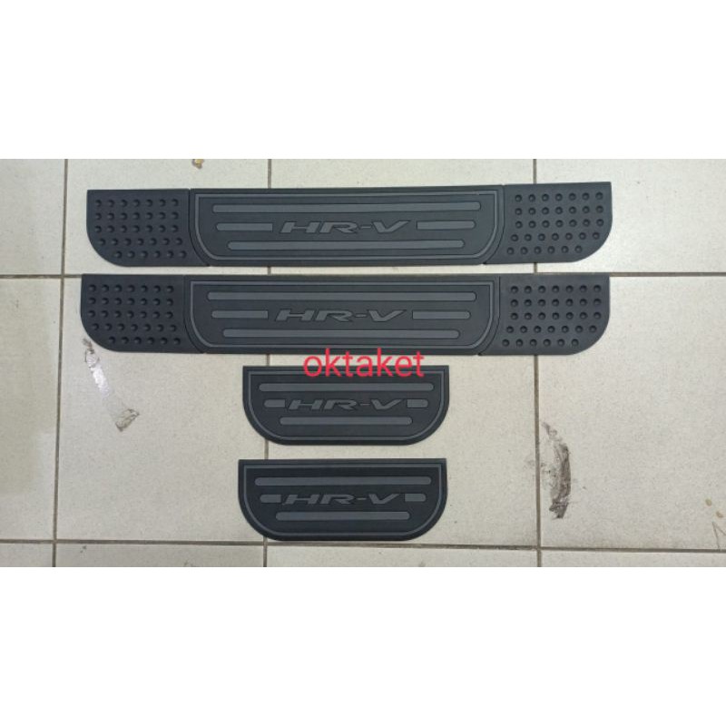 Sillplate samping HRV karet abu + Hitam kombinasi merah