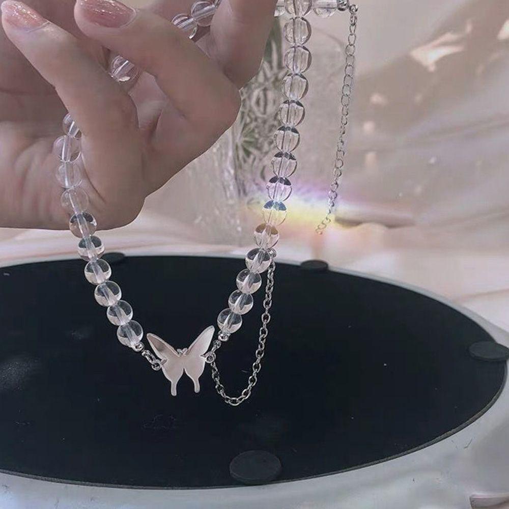 Kalung Nanas Rantai Baru Fashion Kristal Transparan