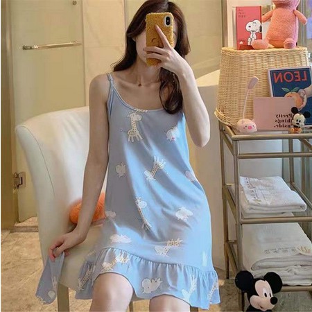 Bj-7031 import pajamas import fashion baju tidur nyaman dan santai cup bra