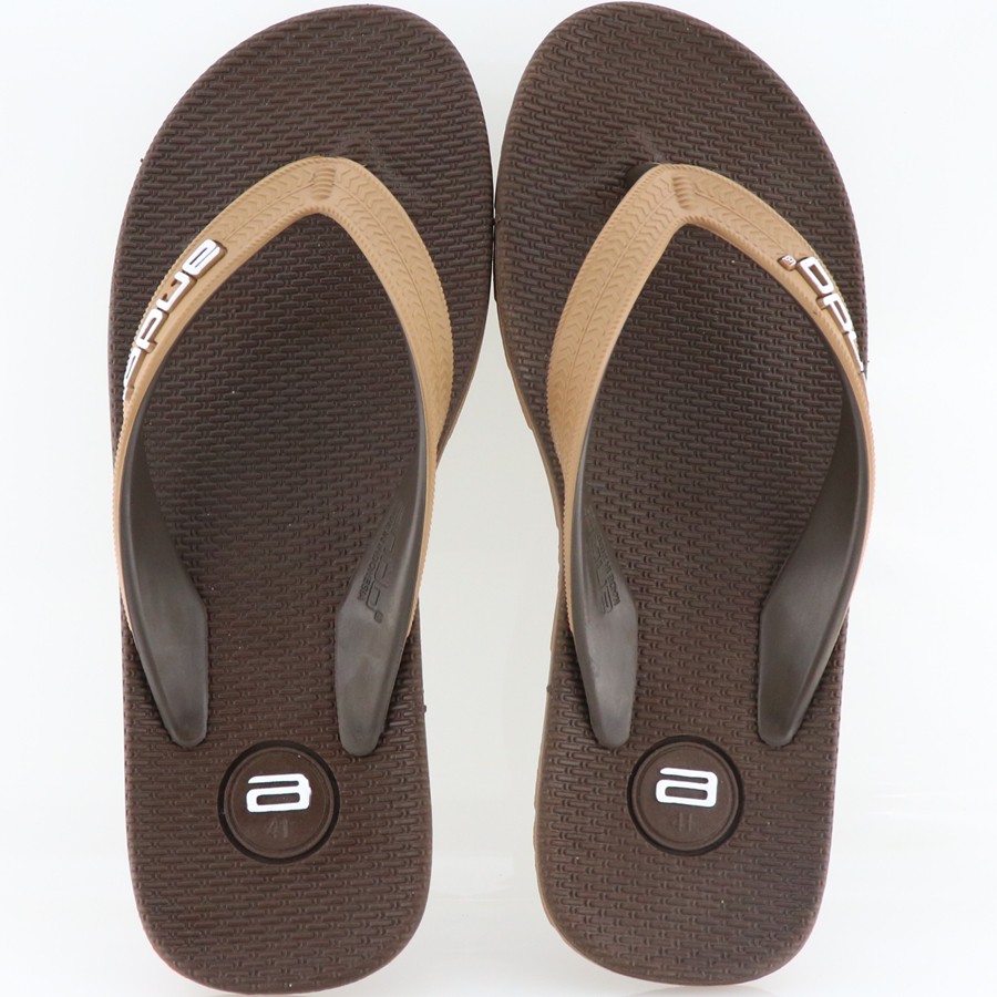 Ando Thunder Coklat/Tan - Sandal Jepit Wanita terbaru Ando Surabaya