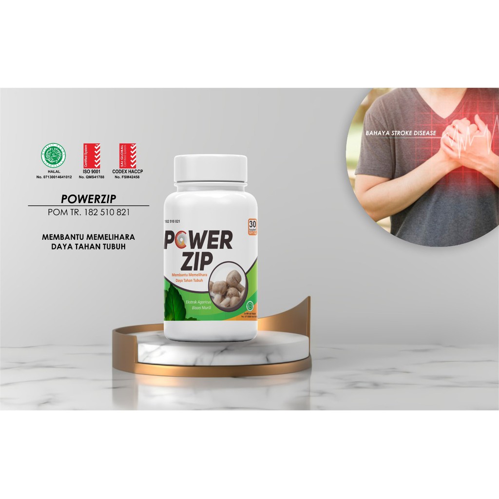 Powerzip Power Zip expired April 2027 GRATIS ONGKIR obat herbal kolesterol asam urat darah tinggi